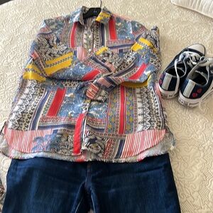 J.McLaughlin linen button down shirt